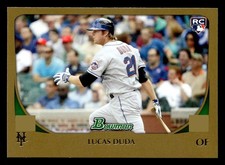 Lucas Duda 2011 Bowman Gold Rookie Card #217 New York Mets. rookie card picture