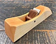 New Wood Body Jack Plane: Krenov style, hard maple body, walnut pin and wedge
