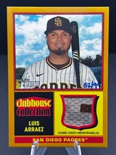 2025 Topps Heritage High Number Luis Arraez Gold Clubhouse Collection Relic /99