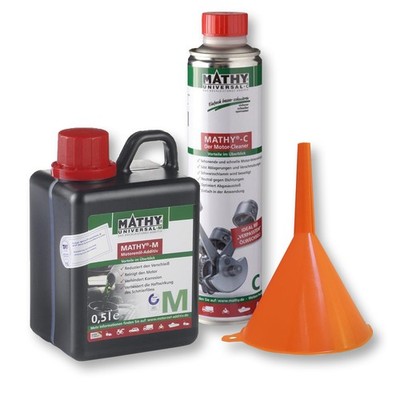MATHY M 0,5 L Öl-Additiv  MATHY C Motorinnenreiniger 0,4 l Cleaner Diesel Benzin