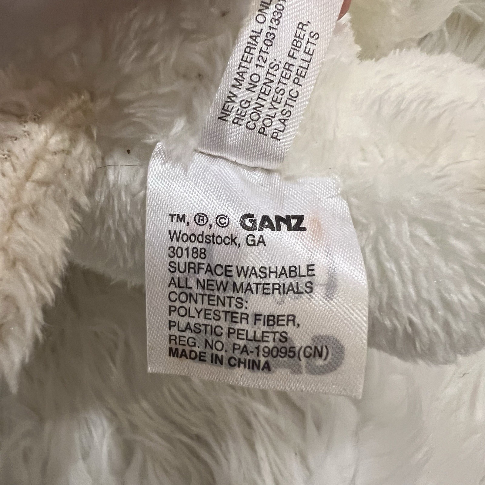 Ganz Ralph the Dog Plush Off White Beige Ears Stuffed Animal Tags 9” thumbnail 8