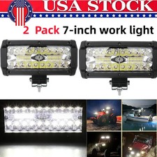 2x7Inch LED Work Light Bar Flood Spot Combo Pod Offroad Fog Driving ATV Truck US