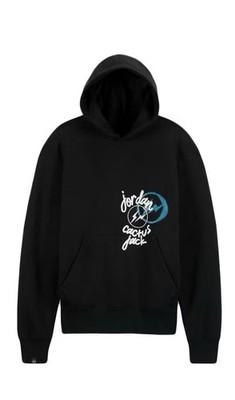 Jordan Travis Scott Fragment Cactus Jack Black Hoodie Size XL Brand New