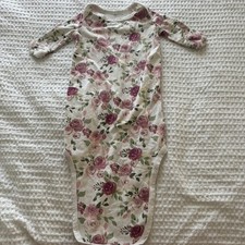 Baby Essentials 3 Month Floral Sleep Sack Tie-able With Hand Covers