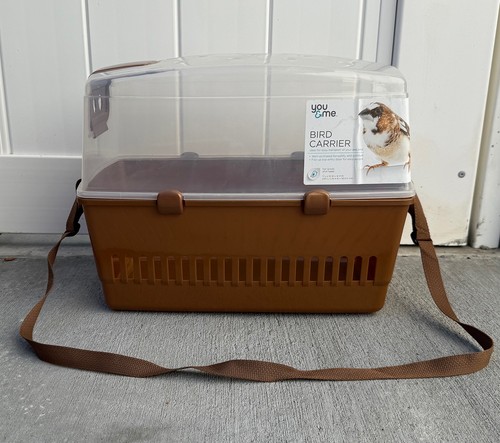You & Me Bird Carrier w/ Strap • Petco Plastic Travel Case for Birds NEVER USED