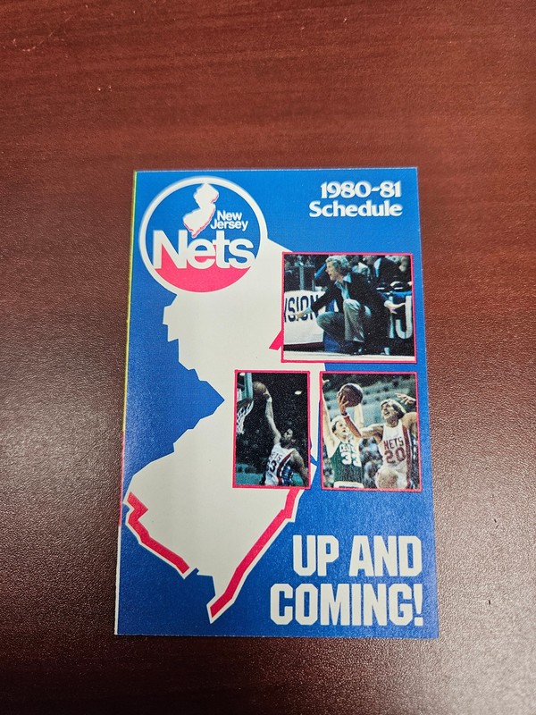 ES25 New Jersey Nets 1980/81 NBA Basketball Pocket Schedule - MidLantic