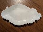 Vintage Milk Glass Trinket Dish Tray 9x4 5/8