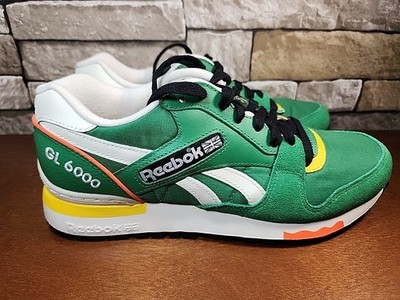 Reebok GL 6000 Green Yellow Retro Running Shoes GZ1460 Men's Size 8