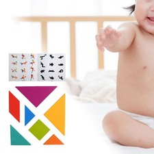 Holzmusterblöcke Kinder Tangram Lernspielzeug für Klassenzimmer im Alter von