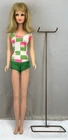 VINTAGE 1960's MATTEL BARBIE BLONDE BENDABLE LEG FRANCIE DOLL W SWIMSUIT STAND