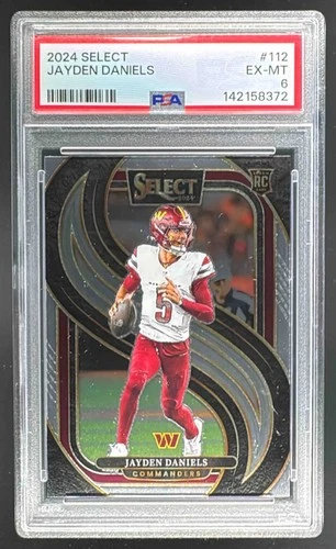 EL.208 Jayden Daniels 2024 Panini Select #112 Premier Rookie RC PSA 6