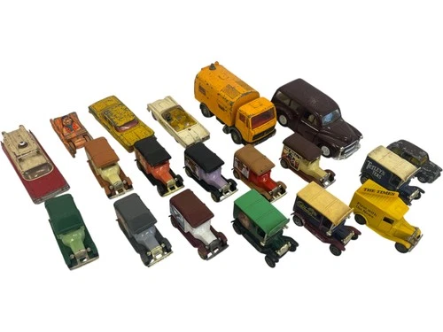 Bundle x20 Vintage Diecast Cars/Vans/Trucks Corgi, Lledo & Saico Charity A