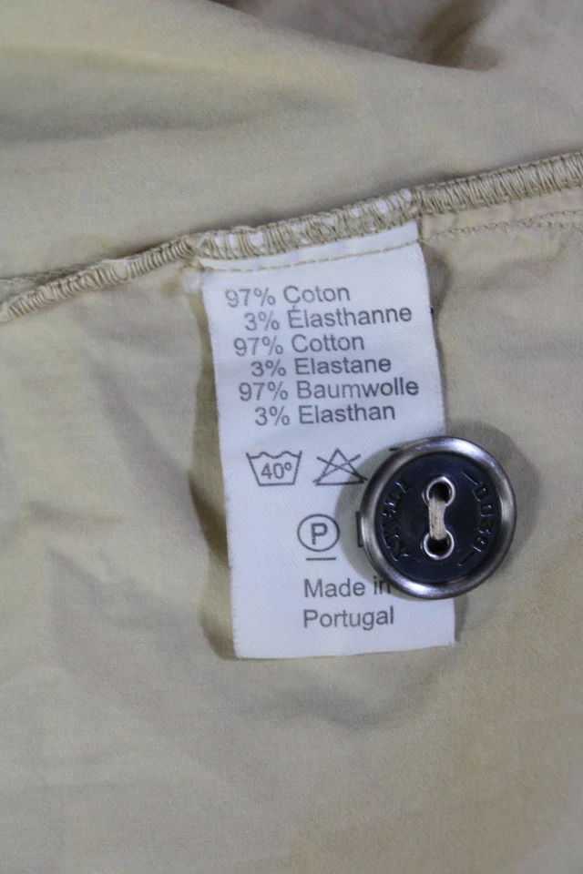 0039 Vestido Italia Mujer Botón Delantero Manga Corta Cuello Beige Talla Grande Foto 4 de 4