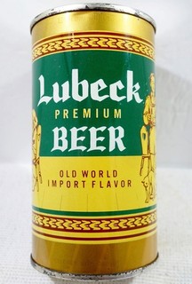 Lubeck Chicago Illinois GRAPHIC SWEET! Flat Top Beer Can Bottom Opened!