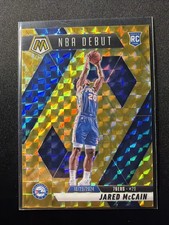 2024-25 Panini Mosaic - NBA Debut Jared McCain #263 Reactive Yellow Mosaic Prizm