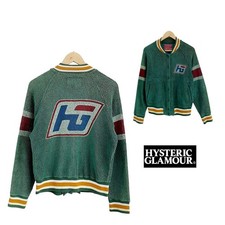 VTG HYSTERIC GLAMOUR Fleece Sweater Big Logo Green Medium A