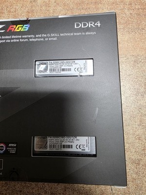 G. SKILL TridentZ RGB 32GB (2 x 16GB) PC4-25600 (DDR4-3200) Memory