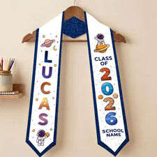 Custom Name Kid Graduation Stole,Grad Gift for Kids,Class of 2026 Kindergarten