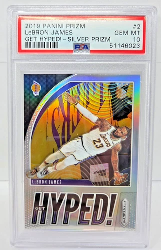 2019 Prizm SILVER REFRACTOR - LEBRON JAMES Lakers Card PSA 10 GEM MINT