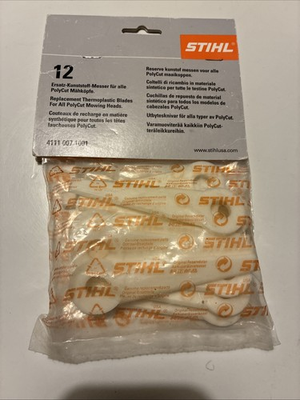 #ad Pack of 12 STIHL Replacement Thermo Plastic Polycut Trimmer Blades 4111 007 1001 $20.00