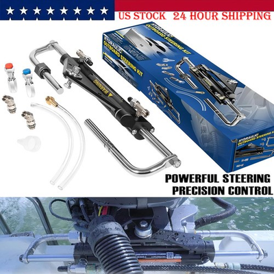 #ad 150HP Marine Boat Hydraulic Outboard Steering Cylinder Kit for Seastar HC4645H $188.99