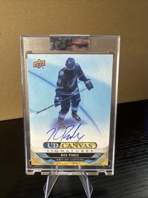 2024-25 Clear Cut UD Canvas Signatures Blue Ink Autograph Auto CS-NP Nick Perbix