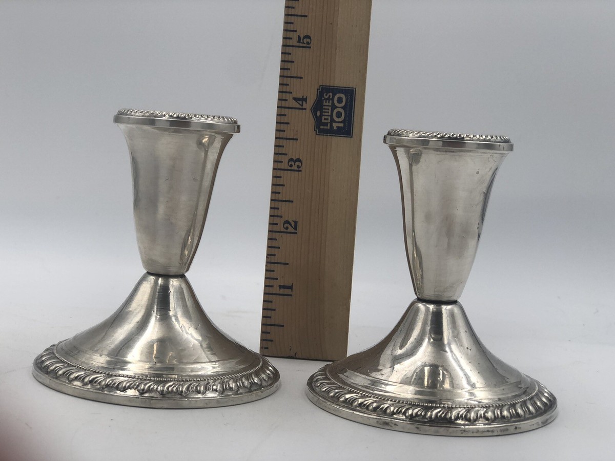 2 Vintage Duchin Creation Sterling Silver 925 Candlesticks