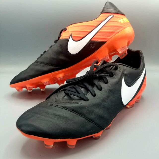Nike Tiempo Legacy II FG Soccer Cleats Black Orange Mens 819218-018 Size 13 | eBay
