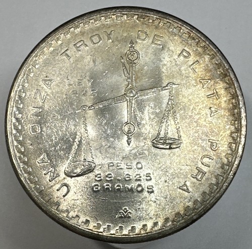 1979 Mexico Silver “Scales” Peso, Gem Uncirculated, 1 Oz .925 Fine Silver. - Picture 2 of 2