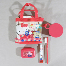Sanrio Hello Kitty Vintage 1987 Hygiene Travel Set - Toothbrush Cup Soap Box etc
