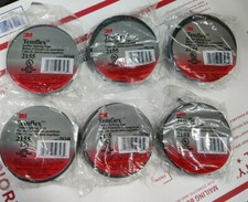 6 Rolls 3M Temflex 3/4 in. W x 22 ft. L Black Rubber Splicing Tape Bulk Buy 