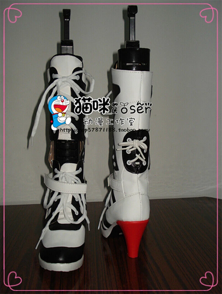 Harley Quinn Suicide Squad  Women Heel Boots Shoes Halloween Cosplay Costume  - Image 2 of 4