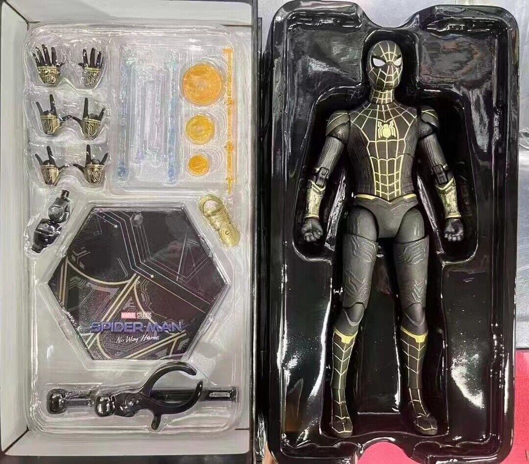 ZD TOYS Spider-Man NO Way Home Black & Gold Suit Marvel 7 ZD TOYS Spider-Man NO Way Home Black & Gold Suit Marvel 7