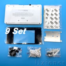 9 Set Full Housing Shell Case For Nintendo 3DS Replacement Screen Console White