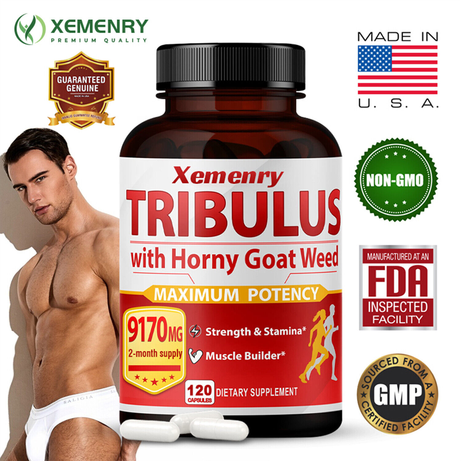 Tribulus - Horny Goat Weed - Boost Energy, Improve Stamina, Testosteron Booster