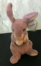 2000 TY Retired Beanie Springy the Lavender Bunny 7" Protected Hang Tag