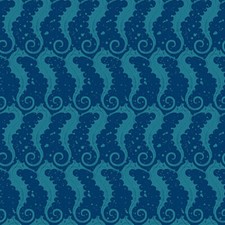 Blank Quilting 9555-77 Seaglass Seahorse Blue Cotton Fabric By The Yard
