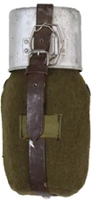 Romanian Army Canteen w/ Wool Cover and Cup  Surplus Aluminum Military 