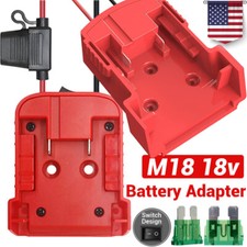 Compatible with Milwaukee M18 18v Battery Adapter Output DIY Dock Power Wheel