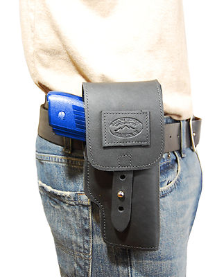 New Barsony Black Leather Flap Gun Holster Astra Beretta Comp Sub-Comp 9mm 40 45