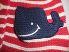 Baby Gap Whale Pocket Red and White stripe Hoodie Sweater Size 3 - 6 months — photo 2