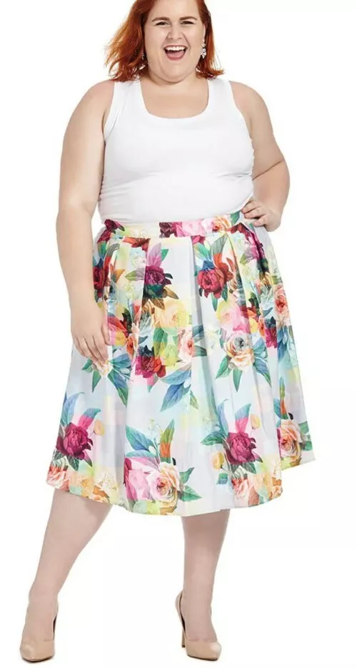 Floral top skirt xl