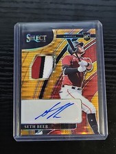 2022 Select Seth Beer Orange Pulsar Prizm Rookie Jersey Patch Auto RPA SP /20