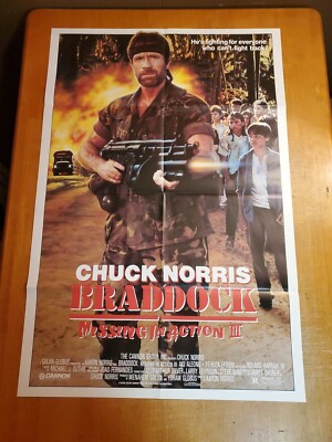 Braddock Original Movie Poster 27x41 Folded One Sheet 1988 Missing in Action 3
