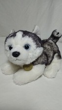 Aurora Miyoni Tots Husky Puppy Dog Stuffed Animal Blue Eyes Realistic Plush 9"