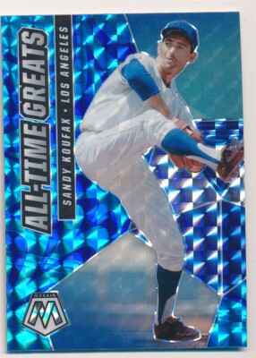 SANDY KOUFAX 2021 PANINI MOSAIC ALL-TIME GREATS BLUE REACTIVE PRIZM #ATG1 NUBT