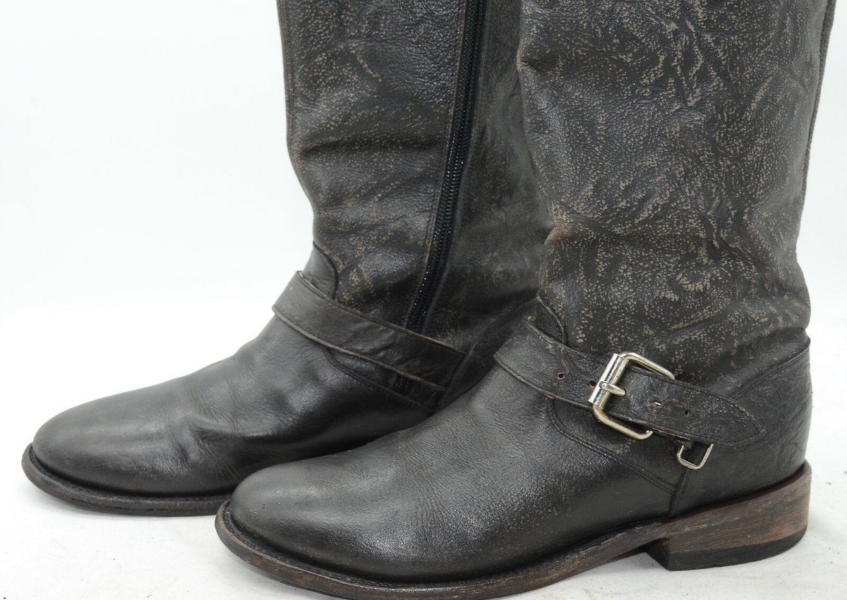 Miz Mooz Domino Engineer Womens Sz 6 Distressed Riding Biker Moto