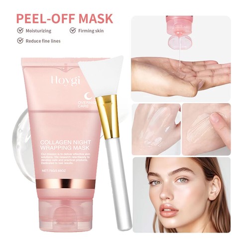 Collagen Overnight Wrapping Mask KOREAN GLASS SKIN ROUTINE Elasticity Hydration~ - Picture 3 of 36