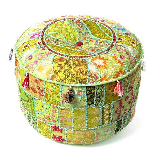 Indian Bohemian Decorative Pillow Ottoman Pouf Cover Vintage Cushion Cover US - Picture 25 of 25