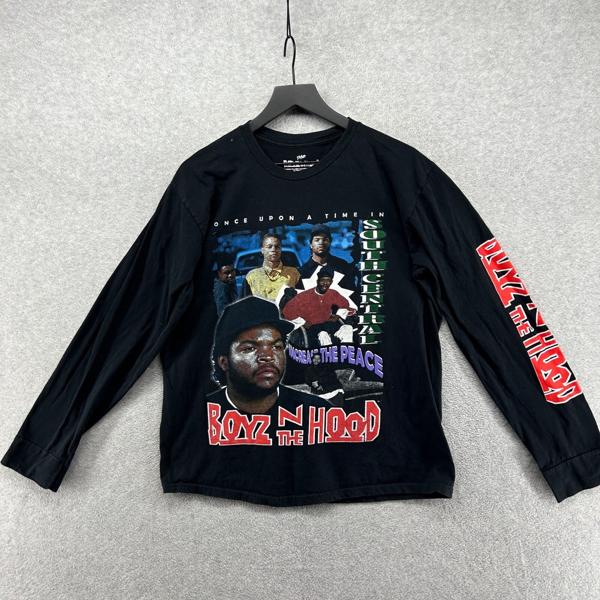 Boyz N The Hood T Shirt Mens Size Large Black Long Sleeve Logo